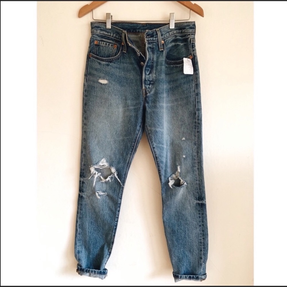 Levi’s 501 skinny jeans in old hangouts!